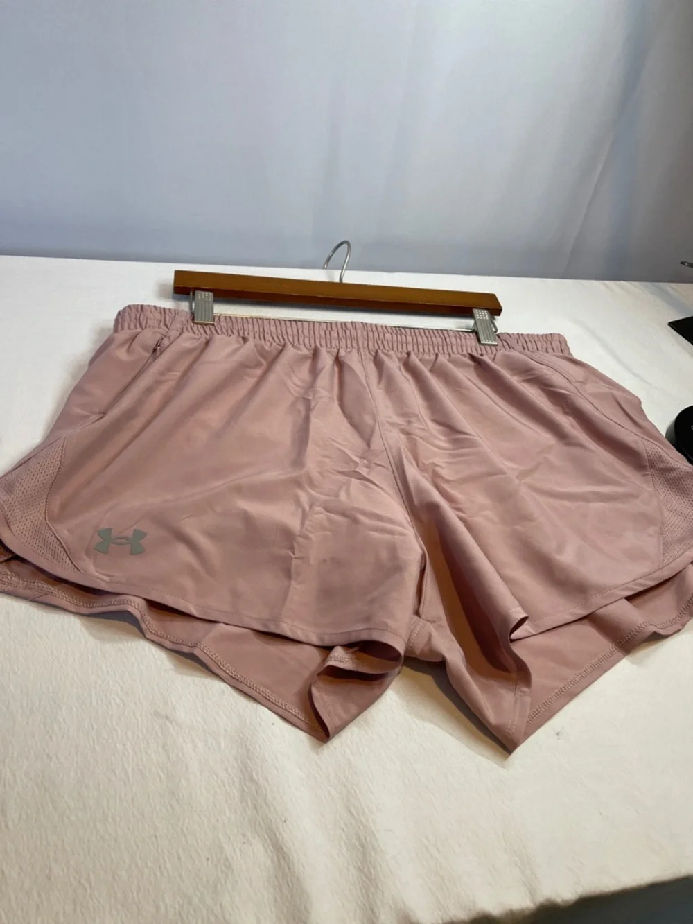 Under Armour Fly By 3 inch Rose Blush Running Shorts - Picture 4 of 11